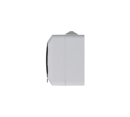 Этюд Белый О/У Розетка с заземлением с крышкой, с защитными шторками IP44  PA16-044B  SE