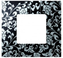 Simon 27 Накладка декоративная на рамку базовую, 1 пост, S27 Play, Extrem, чёрное ретро  2700617-804  Simon