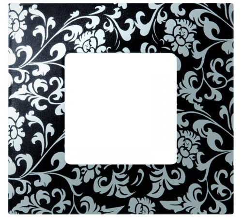 Simon 27 Накладка декоративная на рамку базовую, 1 пост, S27 Play, Extrem, чёрное ретро  2700617-804  Simon