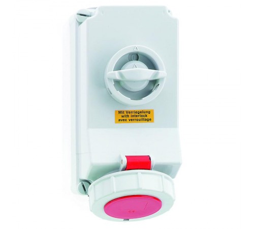 Розетка с блокировкой 16A 5p 400V 6h IP67 225x118 mm 16041 I 16041-Bals I Bals