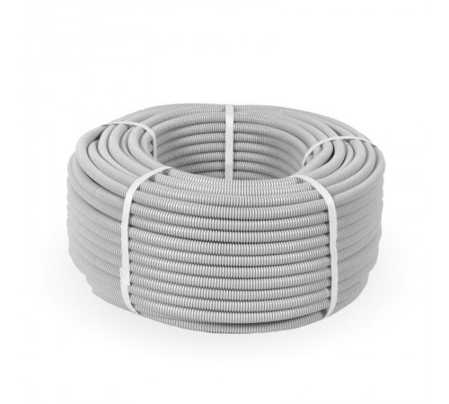 Труба гофрированная ПНД лёгкая 350 Н серая с/з д16 (100м/5500м уп/пал) безгалогенная (HF) стойкая к УФ   PR02.0129  Промрукав