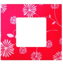 Simon 27 Накладка декоративная на рамку базовую, 1 пост, S27 Play, Extrem, красное и белое  2700617-803  Simon