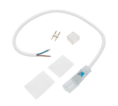 Коннектор с проводом для двухстороннего неона 8х16мм, провод каучук  134-051  NEON-NIGHT