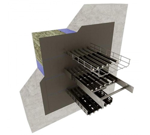 Пояс огнестойкий для установки в кабельных коробах, лотках, кабельной лестнице, огнестойкость - 4 часа, комплект на 1м2, 500096  ИНЗАБАР-ХПС-KK-3СД/3
