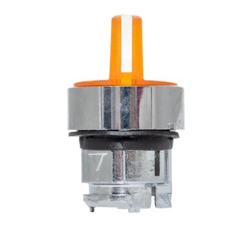 Исполнительный механизм переключателя ХB4 желтый на 2 положения с фиксацией, с подсветкой с короткой ручкой EKF PROxima    XB4BD2FL-Y   EKF 