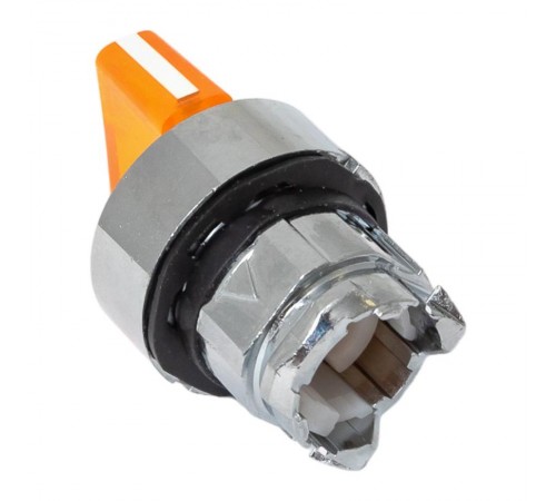 Исполнительный механизм переключателя ХB4 желтый на 2 положения с фиксацией, с подсветкой с короткой ручкой EKF PROxima    XB4BD2FL-Y   EKF 