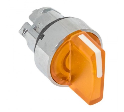 Исполнительный механизм переключателя ХB4 желтый на 2 положения с фиксацией, с подсветкой с короткой ручкой EKF PROxima    XB4BD2FL-Y   EKF 