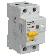 KARAT УЗДП с АВДТ 1P+N C 32А 30мА тип AC  KA-DP12-1-032-C-030-AC  IEK