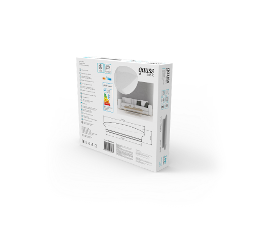 Светильник светодиодный бытовой Basic Space Stone НПС 24W 2050lm 4000K 220-240V IP20 370*340*90 LED 1/20  995438224  Gauss