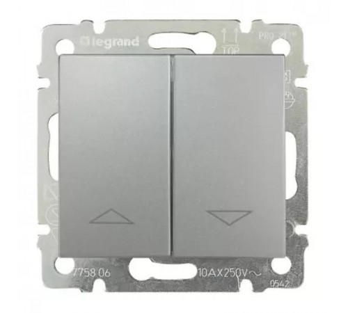 Valena Алюминий Выключатель жалюзийный, с механической блокировкой  770104  Legrand