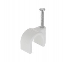 Скоба для кабеля круглая А12 мм (30 шт) - пакет  103652  Tech-KREP