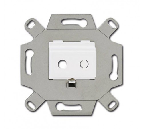 Адаптор/суппорт для TRS-разъёмов, mini-jack 3.5 мм, аудио, цвет альпийский белый  0230-0-0459  2CKA000230A0459  ABB