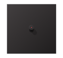 Центральная плата, 1 пост, 1 тумблер, конус c окошком; металл; Dark; серия LS  AL12-0KODK01  Jung