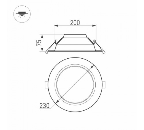 Светильник IM-CYCLONE-R230-30W Day4000 (WH, 90 deg) (Arlight, IP40 Металл, 3 года)  023217(2)  Arlight