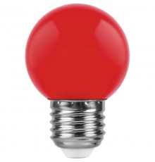 Лампа светодиодная для белт лайта LB-37 (1W) 230V E27 красный G45  25116  FERON