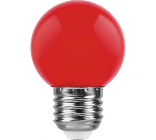 Лампа светодиодная для белт лайта LB-37 (1W) 230V E27 красный G45  25116  FERON