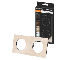 Рамка двойная шампань, алюминий, шлифованный, "Байкал"   SQ1819-0561  TDM