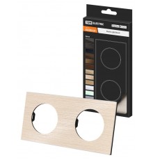 Рамка двойная шампань, алюминий, шлифованный, "Байкал"   SQ1819-0561  TDM