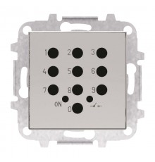 Накладка для механизма электронного выключателя с кодовой клавиатурой 8153.5, серия SKY, цвет серебристый алюминий2CLA855350A1301 ABB