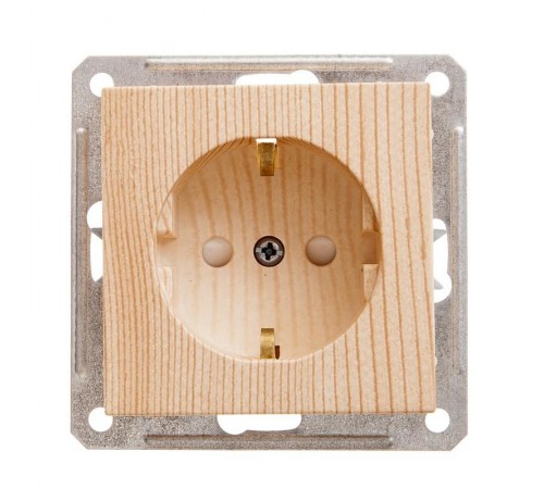 W59 Сосна Розетка с заземлением с защитными шторками  RS16-152-7-86  SE