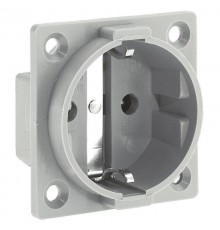 Розетка панельная Schuko 2р+Е 16Асерая IP20 фланец 50*50 I 712-Bals I Bals