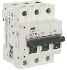 Выключатель автоматический трехполюсный M10N 3P B 25А 10кА ARMAT  AR-M10N-3-B025  IEK