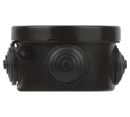 Распаячная коробка  KOR-65-40-4g-B открытой установки КОР 65х40мм черная с гермовводами 4 входа IP54 KOR-65-40-4g-B  Б0061799  ЭРА