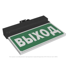 Световой указатель аварийного освещения BS-NEXTRINO-71-S1-INEXI3-MSS3 Black  a15519  Белый свет