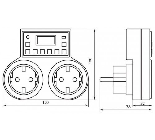 TM25 3500W/16A 230V розетка с таймером (недельная)  23236  FERON