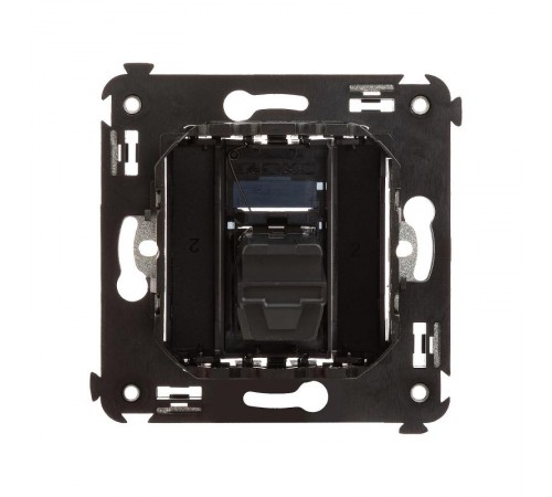 USB 3.0 розетка одинарная в стену, тип А-А, "Avanti", "Черный квадрат"  4402303  DKC