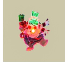 Фигура световая "Снеговик с подарком" RGB на присоске  501-022  NEON-NIGHT
