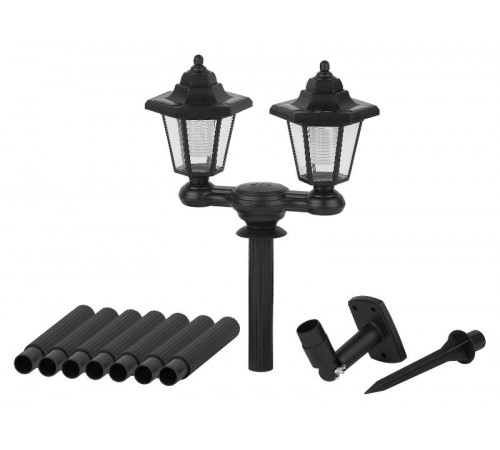 Светильник садово-парковый на солнечной батарее, ERASV01-01 пластик, черный, 150 см (12/96)  Б0049551  ЭРА