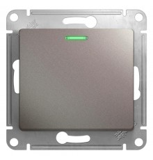 Glossa Платина Выключатель 1-клавишный с подсветкой, сх.1а, 10AX  GSL001213  SE
