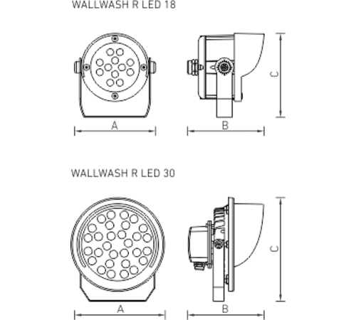 Светильник светодиодный WALLWASH R LED 6 (10) 2700K  1102000270  Световые Технологии