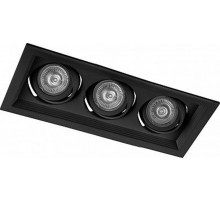 Светильник встраиваемый карданный под лампу MR16 DLT203 3x50W MR16 G5.3 черный  32443  FERON