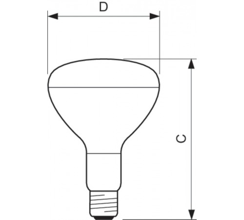 Лампа накаливания ЛОН IR375CH R125 E27 230-250V 1CT/10  923223543807  PHILIPS