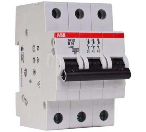 Выключатель автоматический трехполюсный SH203 50А C 6кА (SH203 C50)  2CDS213001R0504  ABB