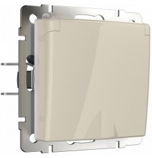 W1171203/ Электроустановочные изделия - Розетка влагозащ. с зазем. с защит. крышкой и шторками (слоновая кость)  a051491  Werkel