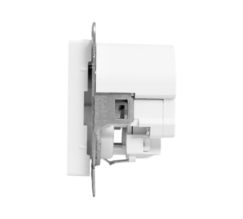 Механизм розетки с USB-A+С - 2шт, 16А, с заземлением, со шторками, белый Эпика  UP1-SOW-111-USBA+USBC  EKF