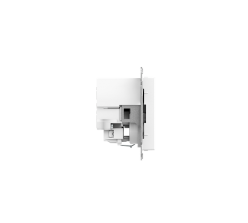 Механизм розетки с USB-A+С - 2шт, 16А, с заземлением, со шторками, белый Эпика  UP1-SOW-111-USBA+USBC  EKF