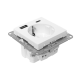 Механизм розетки с USB-A+С - 2шт, 16А, с заземлением, со шторками, белый Эпика  UP1-SOW-111-USBA+USBC  EKF