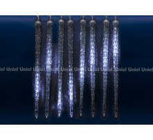Занавес светодиодный   "Сосульки" ULD-E3005-300/DTK WHITE IP44 ICICLE   соед.  27х042м. 10 нитей. белый свет. шнур прозр.  11124  Uniel