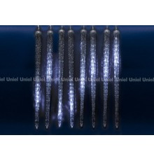 Занавес светодиодный   "Сосульки" ULD-E3005-300/DTK WHITE IP44 ICICLE   соед.  27х042м. 10 нитей. белый свет. шнур прозр.  11124  Uniel