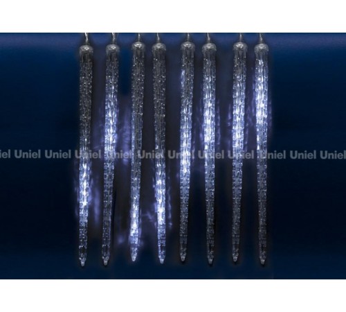 Занавес светодиодный   "Сосульки" ULD-E3005-300/DTK WHITE IP44 ICICLE   соед.  27х042м. 10 нитей. белый свет. шнур прозр.  11124  Uniel