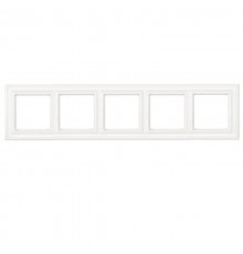 Рамка 5-постов; термопласт; белый; Eco Deco  EPD485WW  Jung