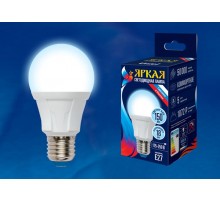 Лампа светодиодная LED-A60 18W/6500K/E27/FR PLP01WH LED. "груша", матовая. серия Яркая, пр-во Россия, 6500K .  UL-00005038  Uniel