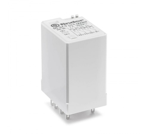 Миниатюрное универсальное электромеханическое реле; монтаж в розетку; 4CO 7A; контакты AgNi; катушка 24В DC; степень защ  553490240000T  Finder