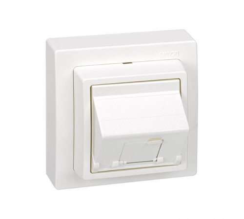 Simon 73 Адаптер для 1 коннектора RJ45 (KEYSTONE, AMP, Brand-Rex, KRONE), наклонное подключение, S73 Loft, бе  73085-60  Simon