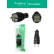 Вилка 2К+З прямая каучуковая 16А/250В IP44 Чёрная MultiSet  MST4001BK  SE