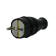 Вилка 2К+З прямая каучуковая 16А/250В IP44 Чёрная MultiSet  MST4001BK  SE